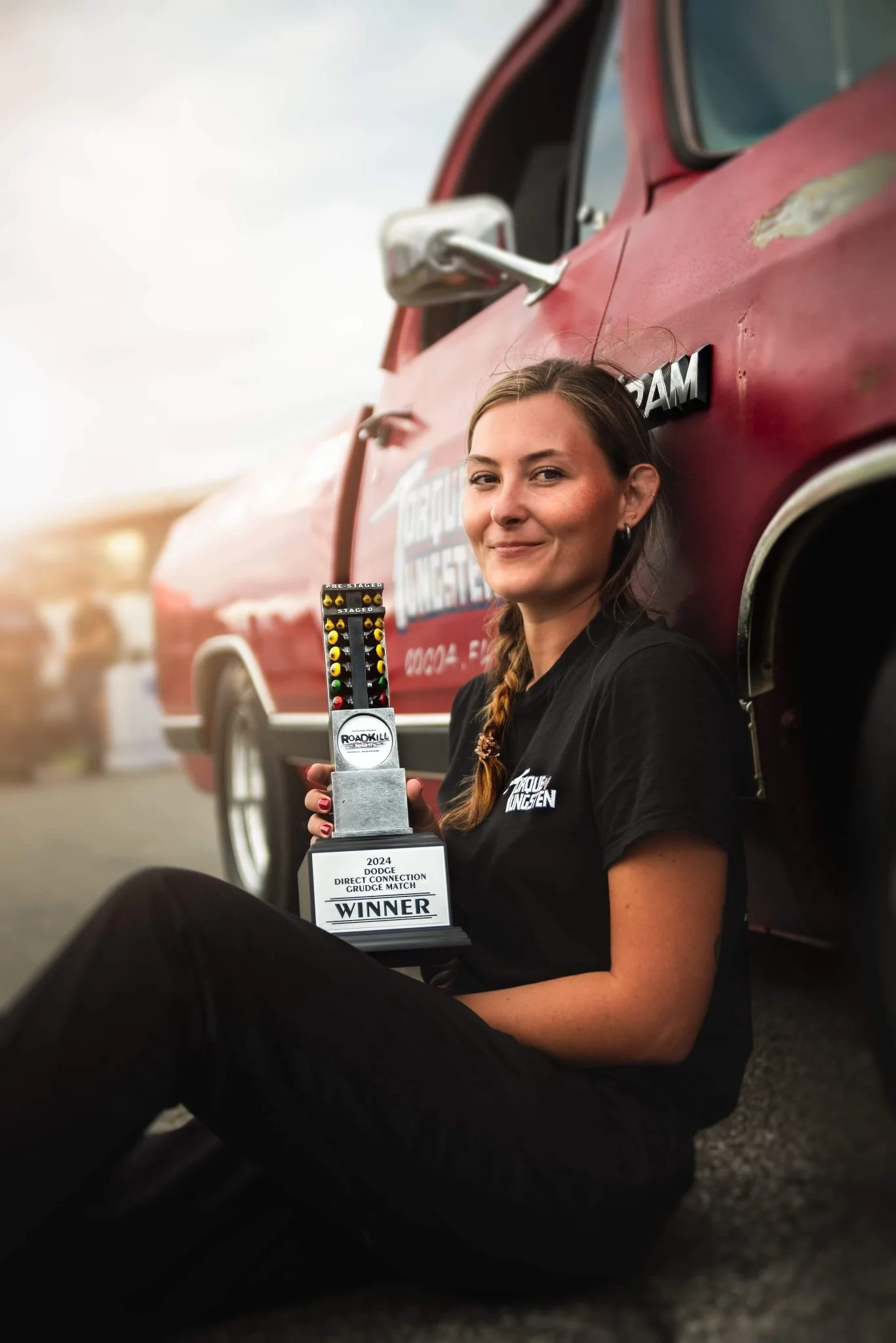 Whether It's Welding Metal in the Shop, or Her Competition on the